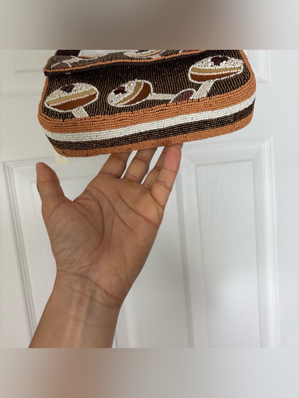 Maeve Fiona Beaded Bag Espresso Martini Edition, NWT ☕️ 🍸 - Picture 12 of 15
